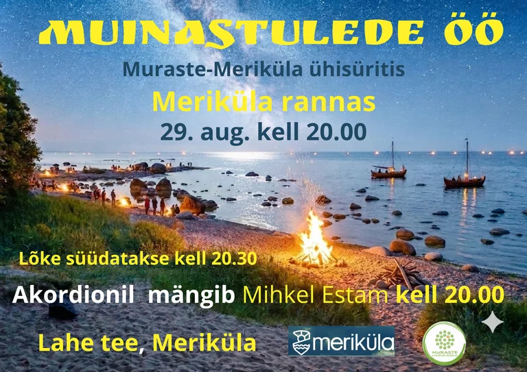 Harkus süttib jälle muinastulede öö: Meriküla rand 29. augustil