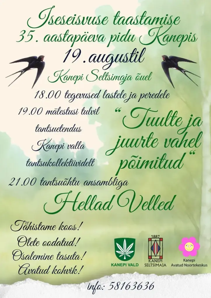 Kanepi tasuta aastapäevapidu toob lavale Hellad Velled