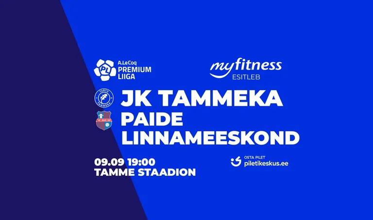 Tartu JK Tammeka võõrustab Paidet – väravad avatakse kell 18