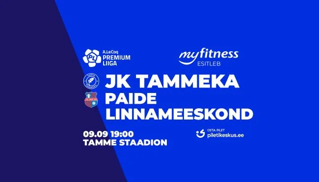 Tartu JK Tammeka võõrustab Paidet – väravad avatakse kell 18